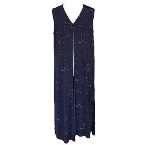 Long Vintage Navy Vest